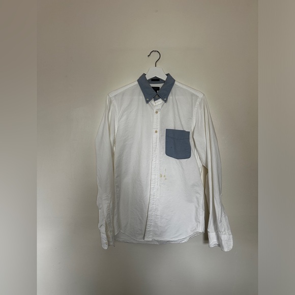 J.Crew Slim Fit Two-Tone Blue Long Sleeve Button Down Oxford Shirt A1768 - Picture 1 of 3
